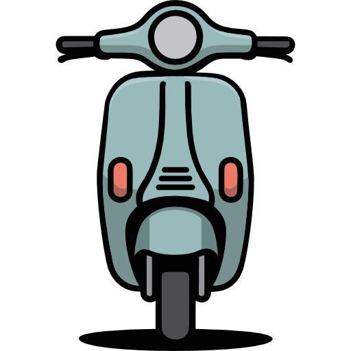 Small Scooter Moped Front View Icon in SVG, PNG formats