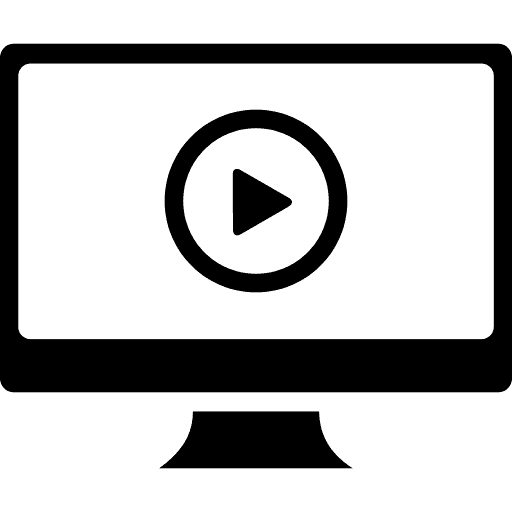 Computer Monitor Video Play Icon in SVG, PNG formats