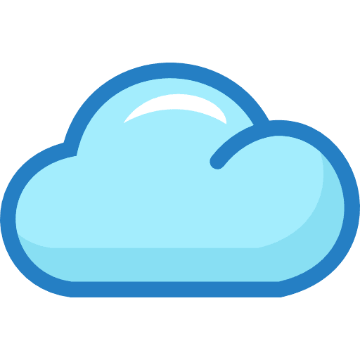 Cloud Color Icon in SVG, PNG formats