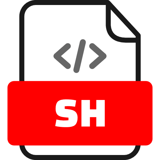 Bash Code File Icon in SVG, PNG formats