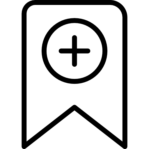 Bookmark Add Icon in SVG, PNG formats