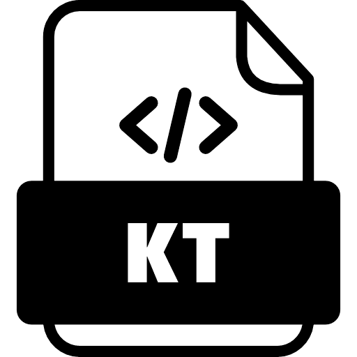 Kotlin Code File Black Icon in SVG, PNG formats