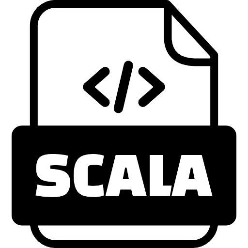 Scala Code File Black Icon in SVG, PNG formats